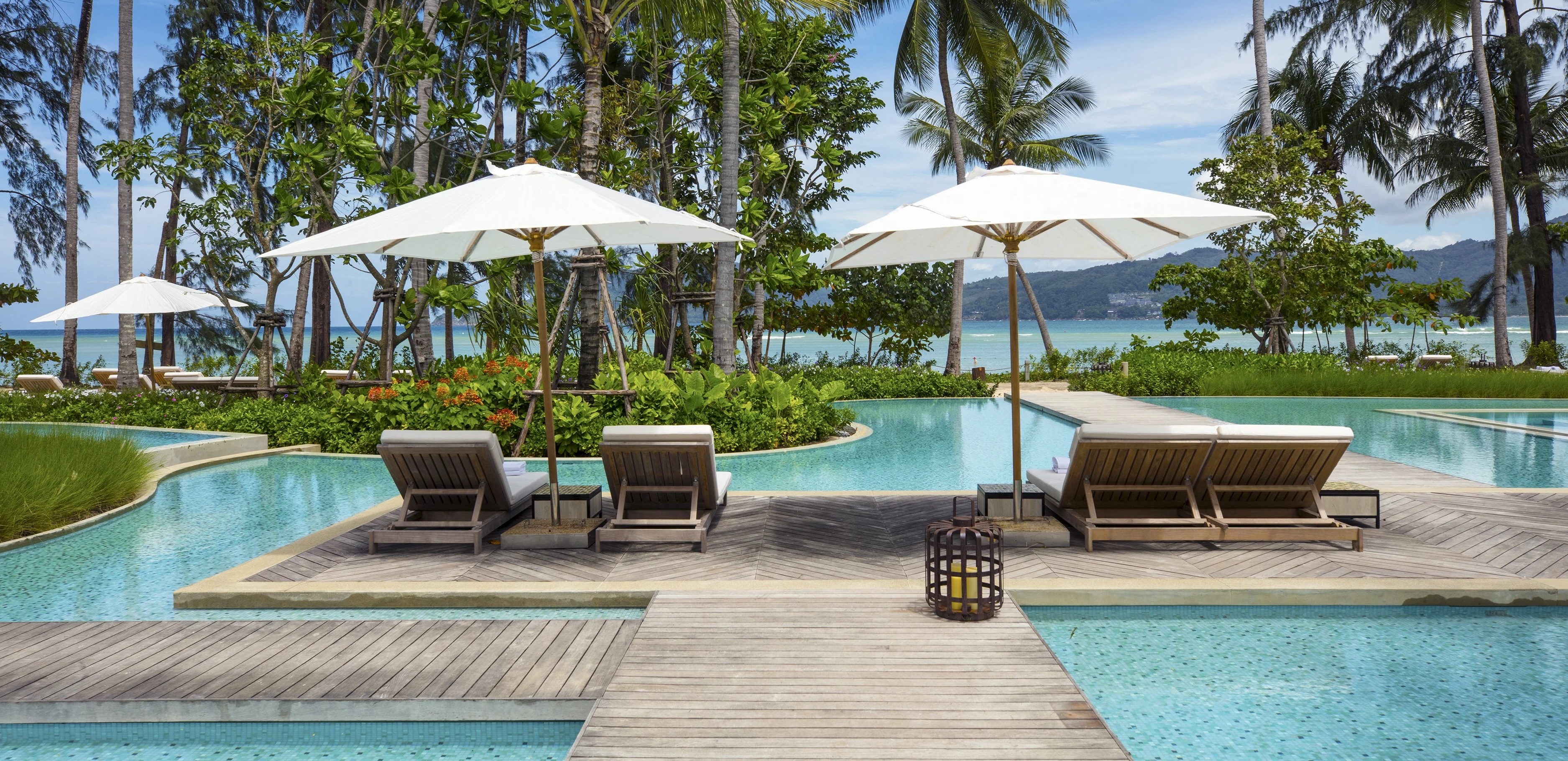 Poolside at the Rosewood Hotel, Phuket Thailand